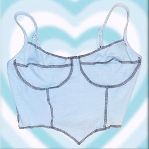 BRAND NEW BABY BLUE SHIEN GOING OUT TOP size S